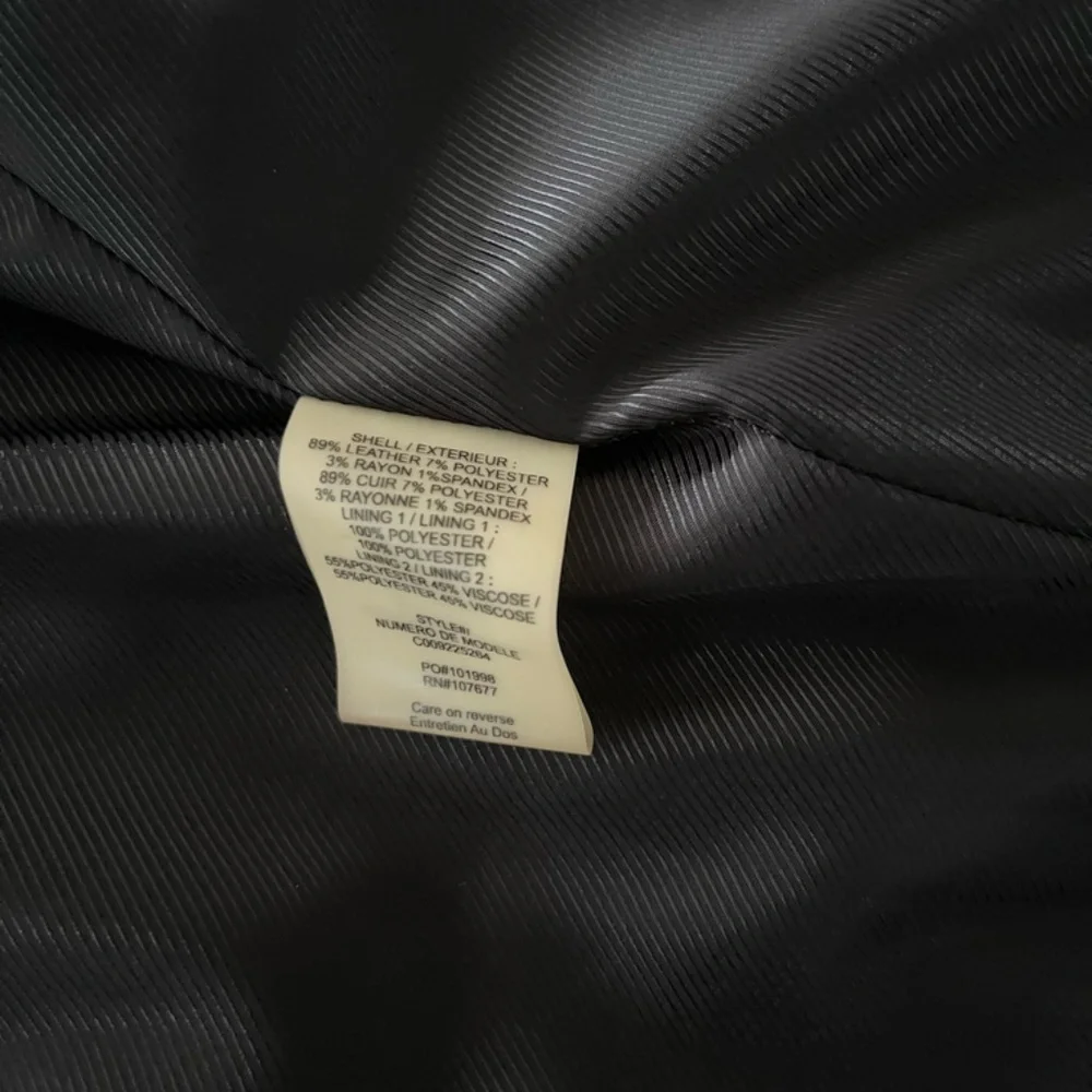Alice + Olivia Black Leather Blazer - Size S - Picture 10 of 10
